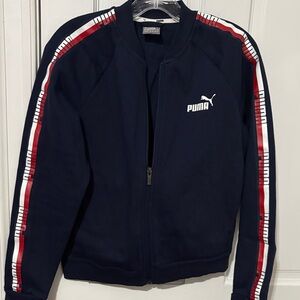 Puma Navy Jacket with Red and White Accents